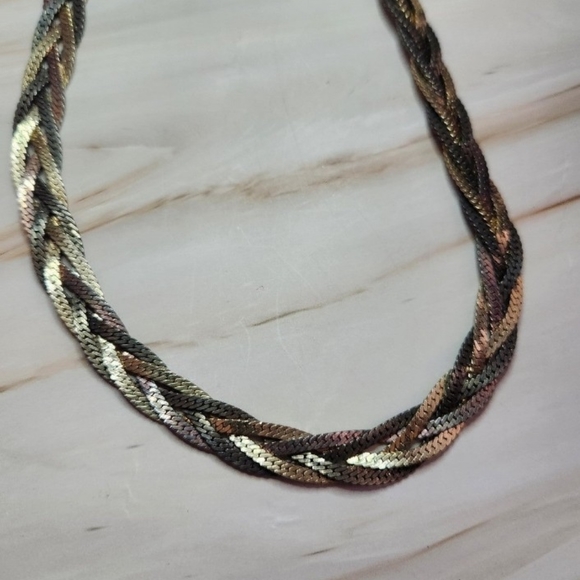 Vintage Multi Tone Serpent Chain Necklace - Picture 6 of 8
